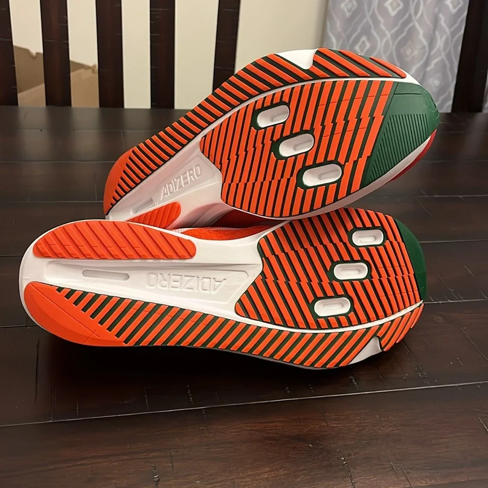 Adidas Adizero SL2 Miami Hurricanes Shoes Sneakers new JQ0240 Men’s Size 12